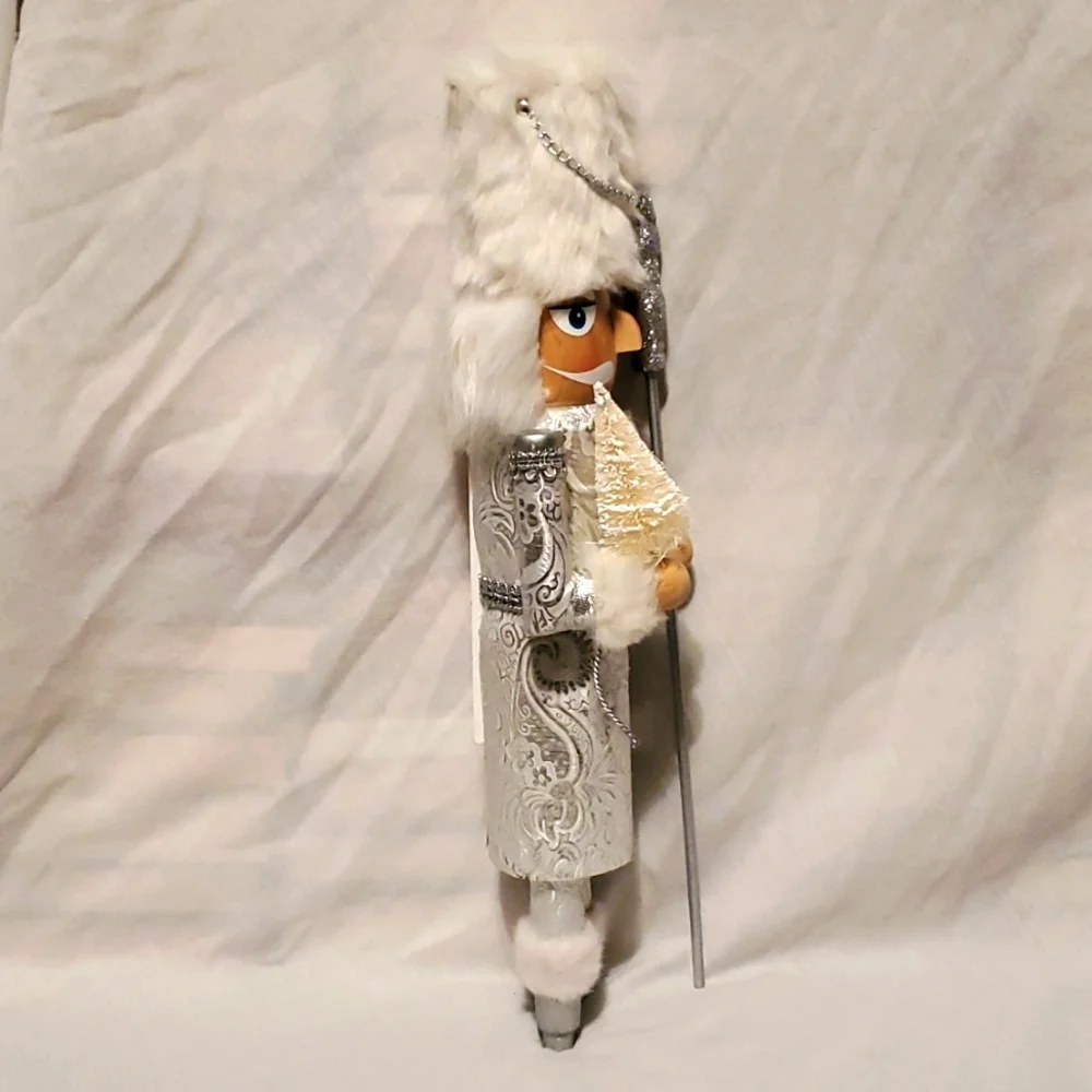 White Christmas Nutcracker decor